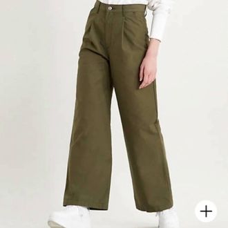 Levi's Womens Premium Pleated High Loose Pants In Green