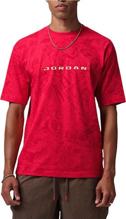 Nike Jordan Brooklyn T-Shirt University Red Phantom IM9994-657