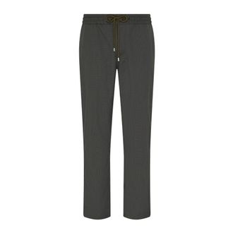 Vilebrequin Parc Micro Carreaux Broek - Heren - Broeken - Groen - Maat: M Wol