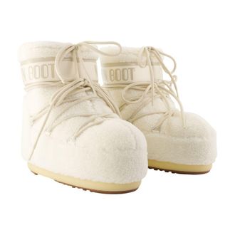 Moon Boot Womens Icon Low Ankle Boots - Moon Synthetic White Shoes Ankle-Boots