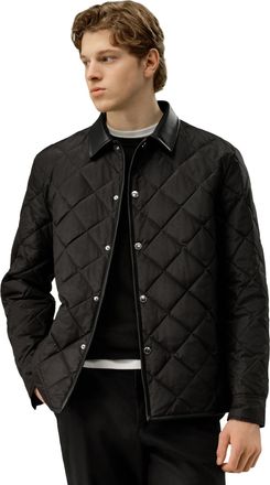 LilySilk Silk Down Jacket Men Silk Quilted Jackets Coats Winter Warm Lightweight Water Resistant Black Large