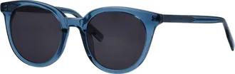 Tom Tailor Sonnenbrille TOM TAILOR Modell 676005, Damen, blau transparent, leicht transparent, Sonnenbrillen Sonnenbrille, Form Feminin, Logoschriftzug auf B&uuml;gel