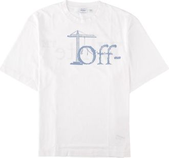 Off-white White Relaxed Fit Graphic Cotton T-Shirt