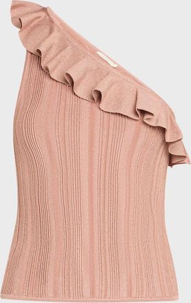 Zimmermann Lucky Metallic Frill Tank Top