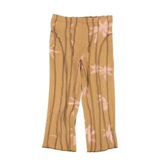 Helenamanzano Camel Peige Pink Capri Stripe Cropped Pants