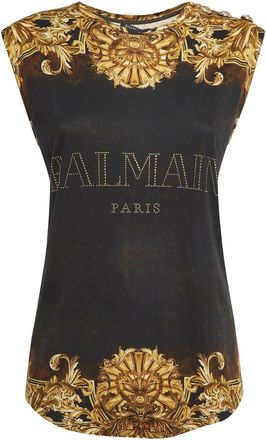 Balmain Canotta con decorazione - Nero
