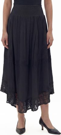 By Design Viola Lace Trim Skirt in Black at Nordstrom Rack, Size X-Large