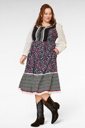 ModCloth Madilyn Vintage Inspired Cottagecore Midi Dress, ModCloth x Gunne Sax in Enchanting Bloom at Nordstrom, Size X-Large