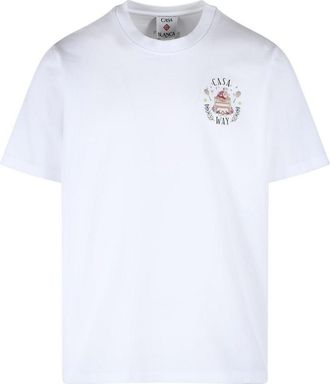 Casablanca casaway white cotton t-shirt