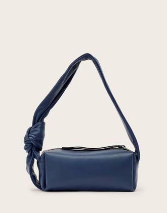 AllSaints Effie borsa a spalla in pelle con nodo blu