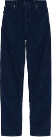 Stone Island Corduroy Broeken - Heren - Straight fit broeken - Blauw - W33 - Katoen - Broeken