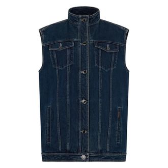 Moorer Denim Vest - Dames - Jassen - Blauw - Maat: XS Denim