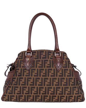 Fendi Brown Zucca Canvas Chef Tote (Authentic Pre-Loved)