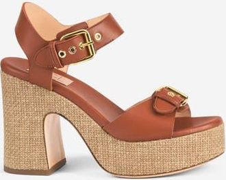 AGL Sista Buckles Platform Sandal in Syrup at Nordstrom, Size 35.5