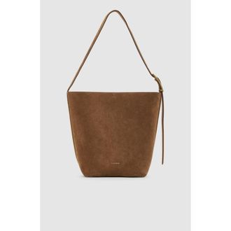 Anine Bing Elly Suede Bucket Bag in Tobacco at Nordstrom