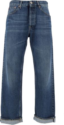 TELA GENOVA Rodolfo Straight-Leg Selvage Blue Denim Jeans