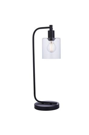 Netlighting Toledo Complete Table Lamp Matt Black Clear Glass