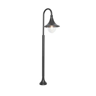 QAZQA Cl&aacute;sico/antiguo Farol Cl&aacute;sico De Exterior Negro 125 Cm Ip44 - Daphne Aluminio /pl&aacute;stico Alargada Adecuado Para Led Max. 1 X 15 Watt - Qazqa