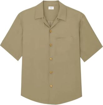 Saint Laurent Short Sleeve Shirts, male, Green, Size: 2XL Chemise Boxy Shirt