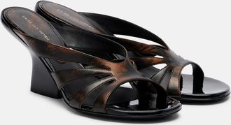 Dries Van Noten Distressed leather mules