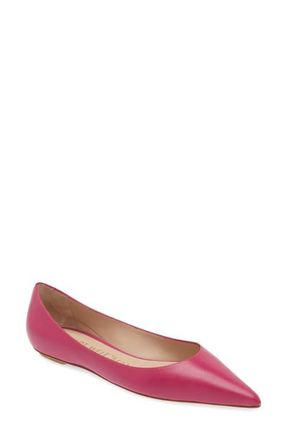 Stuart Weitzman Emilia Pointed Toe Flat in Begonia at Nordstrom, Size 6