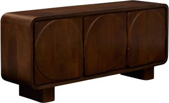 Atmosphera Aparador Shelty Rectangular De 70 X 160 Cm, Con 3 Puertas, Color Marr&oacute;n - Atmosphera Cr&eacute;ateur DInt&eacute;rieur