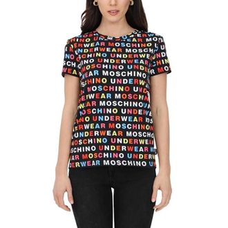 Moschino Tops, Dames, Veelkleurig, XS, Katoen, A19129 T-shirt