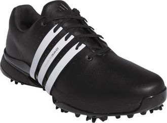 adidas Golf Tour360 24 Boost Golf Shoe in Black/White/Black at Nordstrom, Size 8.5