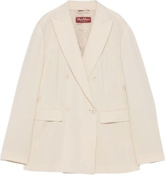 Max Mara Jassen, Dames, Beige, L, Giacca Lunga