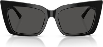 Jimmy Choo London 54mm Butterfly Sunglasses in Black/Dark Grey at Nordstrom