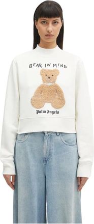 Palm Angels Mujer, Sudaderas, Blanco, Talla: L