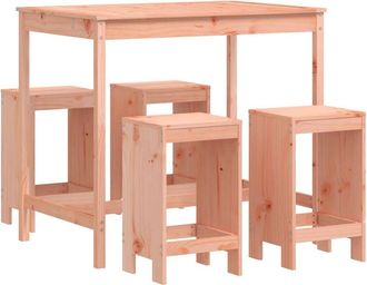 vidaXL 5 Piece Garden Bar Set Solid Wood Douglas Vidaxl