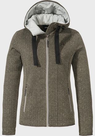Sch&ouml;ffel Fleecejacke SCH&Ouml;FFEL Fleece Hoody Aurora L, Damen, Gr. 36, braun (4725, braun), Oberstoff Rumpf: 100% Polyester Futter Kapuze: 100% Polyester, regular
