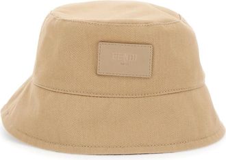 Fendi Bucket Hat - Heren - Hoeden - Beige - L - Katoen - Accessoires