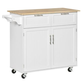 HOMCOM Carro de cocina 104x46x91 cm blanco