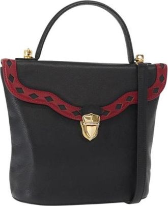 Saint Laurent Pre-owned Vintage Handtas - Dames - Vintage Handtas - Zwart - ONE Size - Leer - Vintage