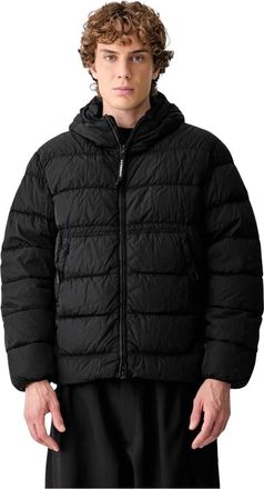 C.P. Company Chrome-R Goggle Down Jacket - Heren - Gewatteerde jassen - Zwart - M - Jassen
