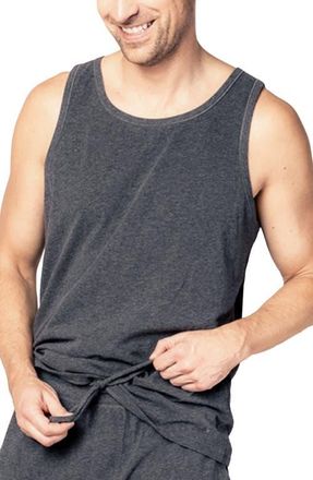 Petite Plume Pima Cotton Sleep Tank Top in Grey at Nordstrom, Size X-Small