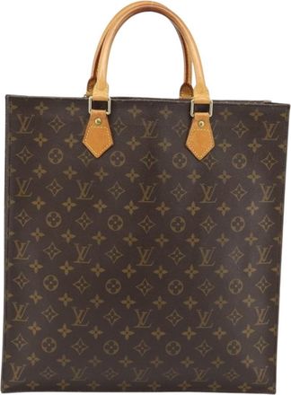 Louis Vuitton Vintage Sac Plat Bag Monogram Canvas Brown Canvas Handbag (Pre-Owned)