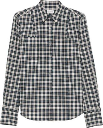 Dries Van Noten Chloris Bis Shirt - Dames - Overhemden - Blauw - 2XS - Katoen - Overhemden