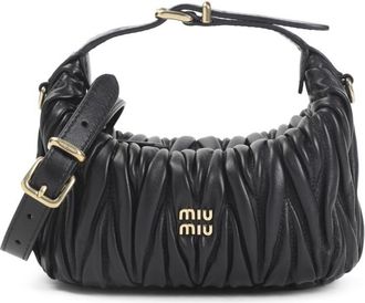 Miu Miu Black Matelasse Mini Shoulder Bag