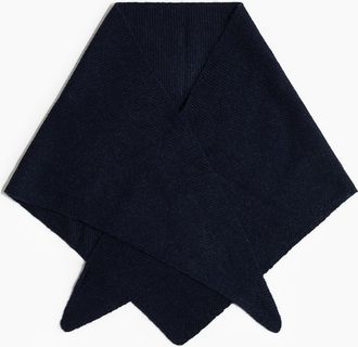 H&M Garter-stitched triangle scarf - Blue