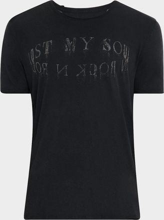John Varvatos Mens Lost My Soul Circle Graphic T-Shirt