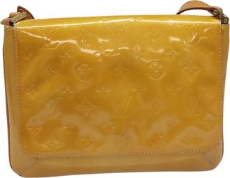 Louis Vuitton Thompson Street Handbag Monogram Vernis Beige Patent_Leather Bag (Pre-Owned)