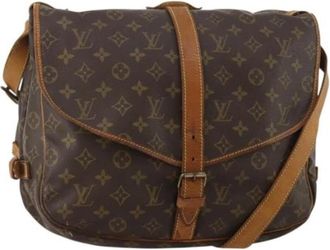 Louis Vuitton Pre-owned Saumur 35 Schoudertas - Dames - Vintage Schoudertas - Bruin - ONE Size - Leer - Vintage