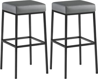 Clp Set De 2 Taburetes Montreal Altura 80 cm Negro Gris