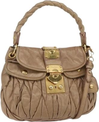 Miu Miu Pre-owned Shoulder Bags, female, Beige, Size: ONE SIZE Pre-owned Shoulder Bag