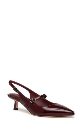 Paige Maggie Slingback Pointed Toe Pump in Oxbld Pat at Nordstrom, Size 7.5