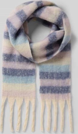 Ichi Schal mit Ausfransungen Modell ALARA in Blau, Größe 1