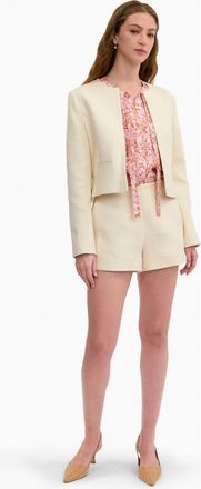 Rebecca Taylor Margot Tweed Jacket in Cream at Nordstrom, Size 12